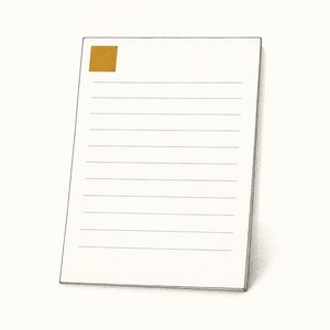 申請書の左上に、金茶の収入印紙が1枚貼られている線画